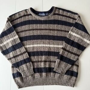 Honors 100% Acrylic Striped Men's Sweater Multicolor Size Extra Large